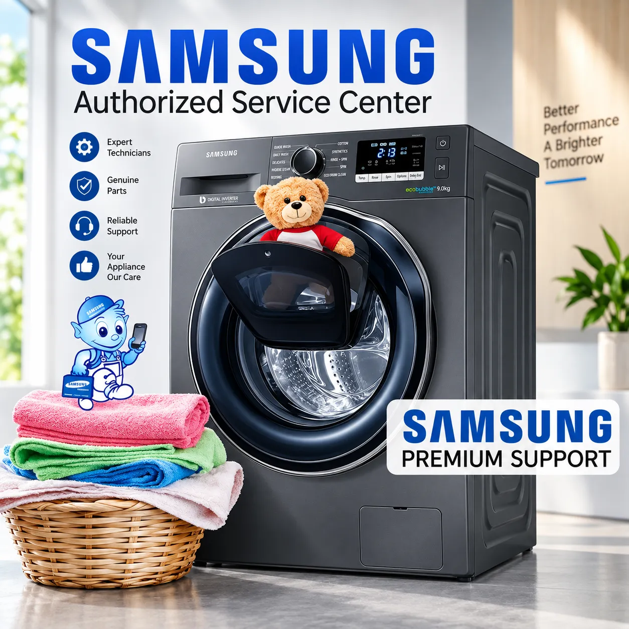 Samsung EcoBubble Front Load & Wobble Top Load Washing Machine Repair and Service in India
